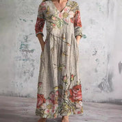 Sophia | Elegante Abito Estivo Floreale Lungo per Donna 0