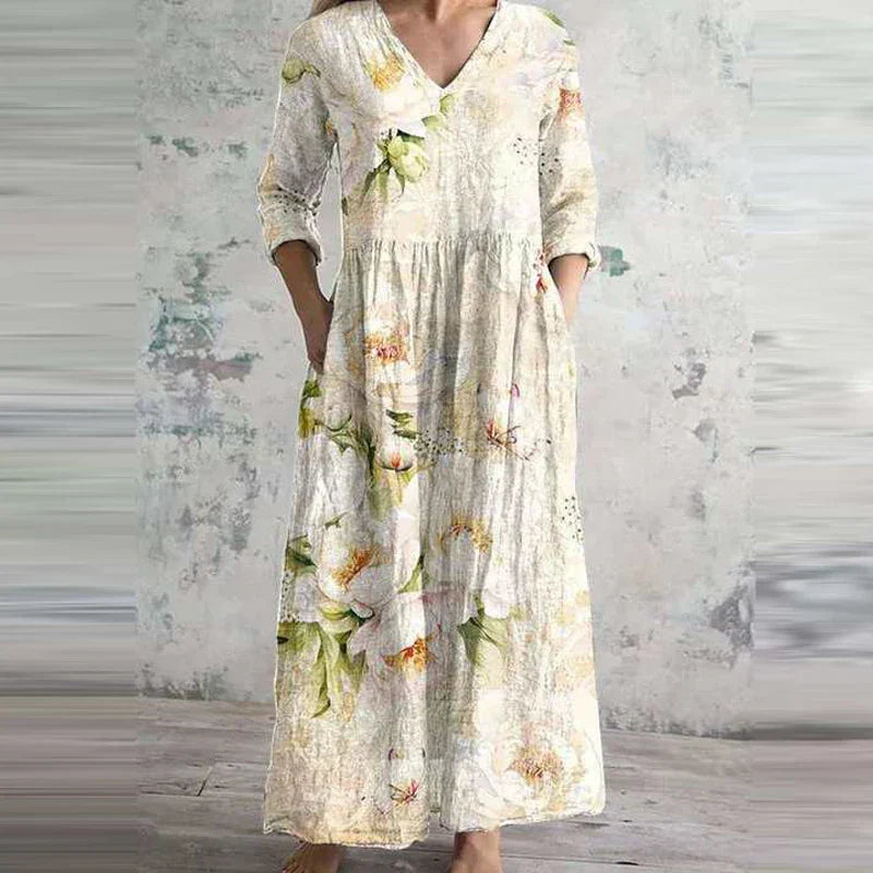 Sophia | Elegante Abito Estivo Floreale Lungo per Donna 3