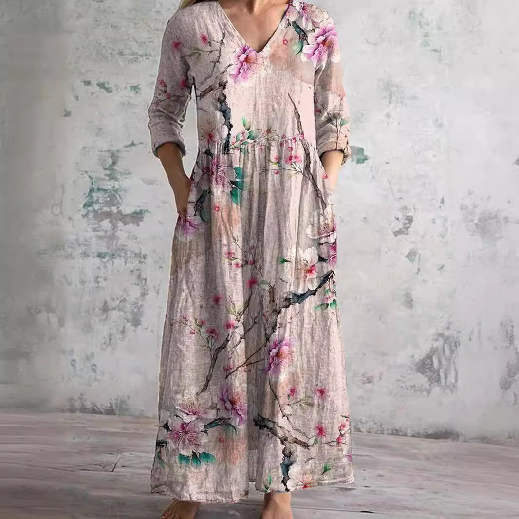 Sophia | Elegante Abito Estivo Floreale Lungo per Donna 6