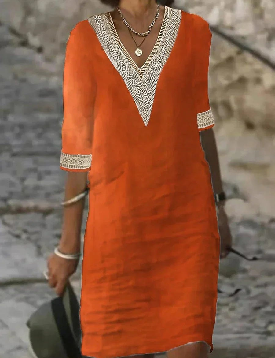 Sophia | Elegante Abito Midi Cerimonia in Cotone 1
