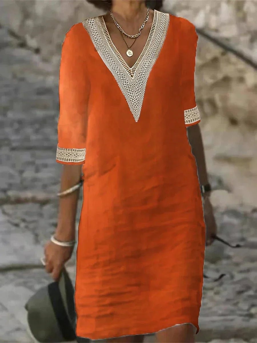 Sophia | Elegante Abito Midi Cerimonia in Cotone 1