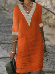 Sophia | Elegante Abito Midi Cerimonia in Cotone 1