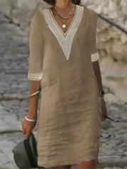 Sophia | Elegante Abito Midi Cerimonia in Cotone 3