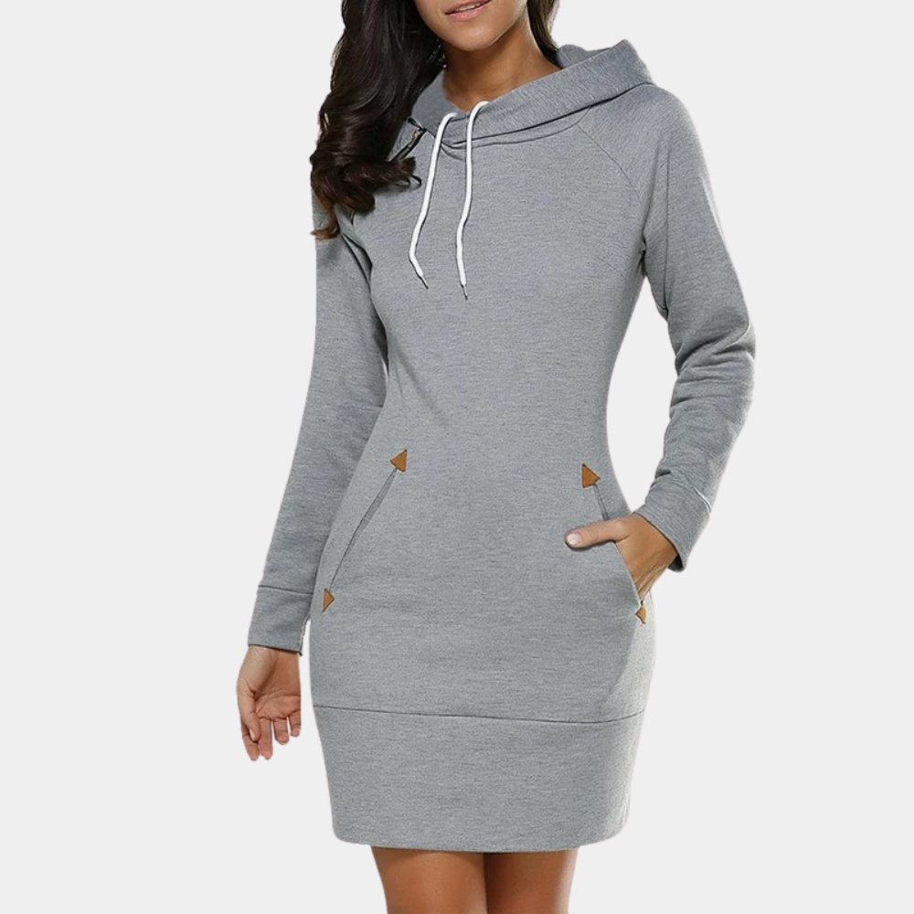Sophia | Elegante Abito Moderno con Cappuccio 0
