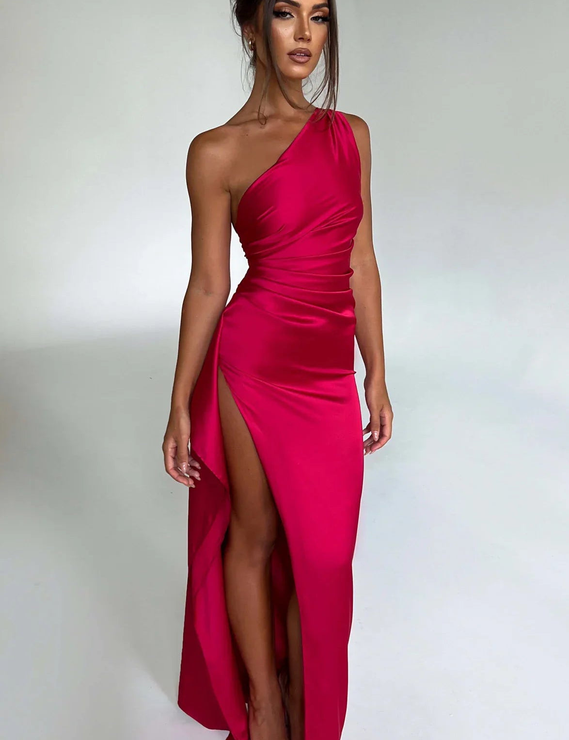 Sophia | Elegante Abito Plissettato con Spacco 0