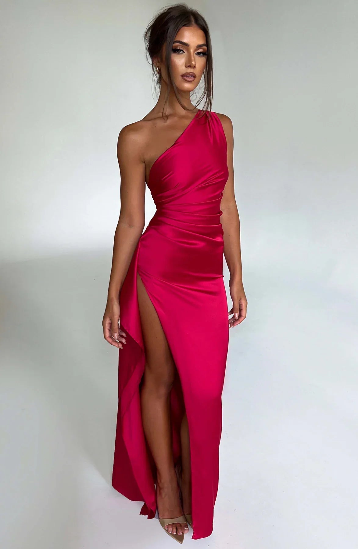 Sophia | Elegante Abito Plissettato con Spacco 0