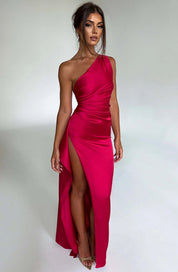 Sophia | Elegante Abito Plissettato con Spacco 0