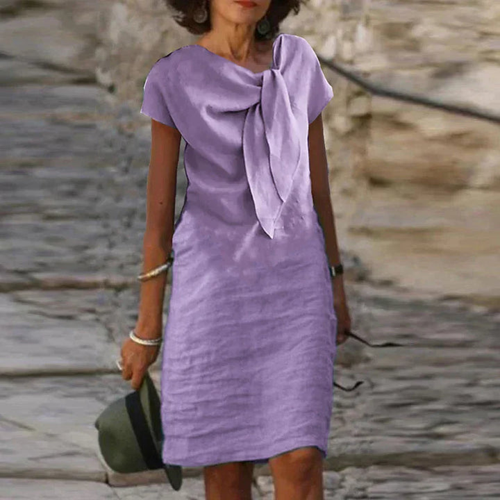 Sophia | Elegante Abito in Lino Verde 0