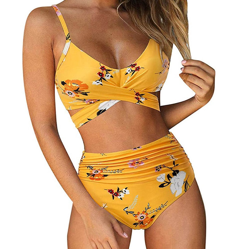 Sophie | Colorato Bikini Vita Alta da Donna Estivo Elegante 1