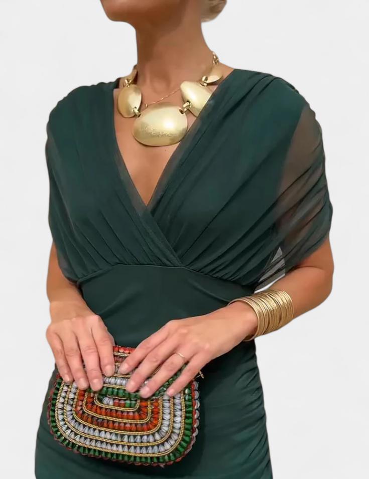 Sophie | Elegante Abito Cerimonia con Maniche Trasparenti per Donna 1