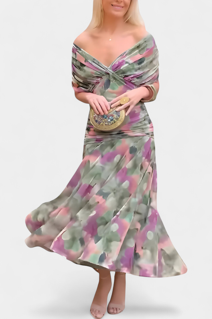 Sophie | Elegante Abito Cerimonia con Maniche Trasparenti per Donna 11