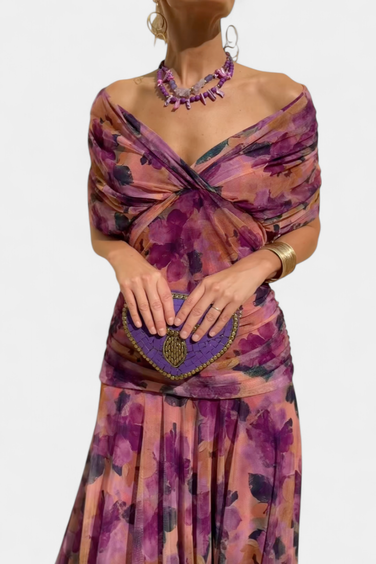 Sophie | Elegante Abito Cerimonia con Maniche Trasparenti per Donna 2
