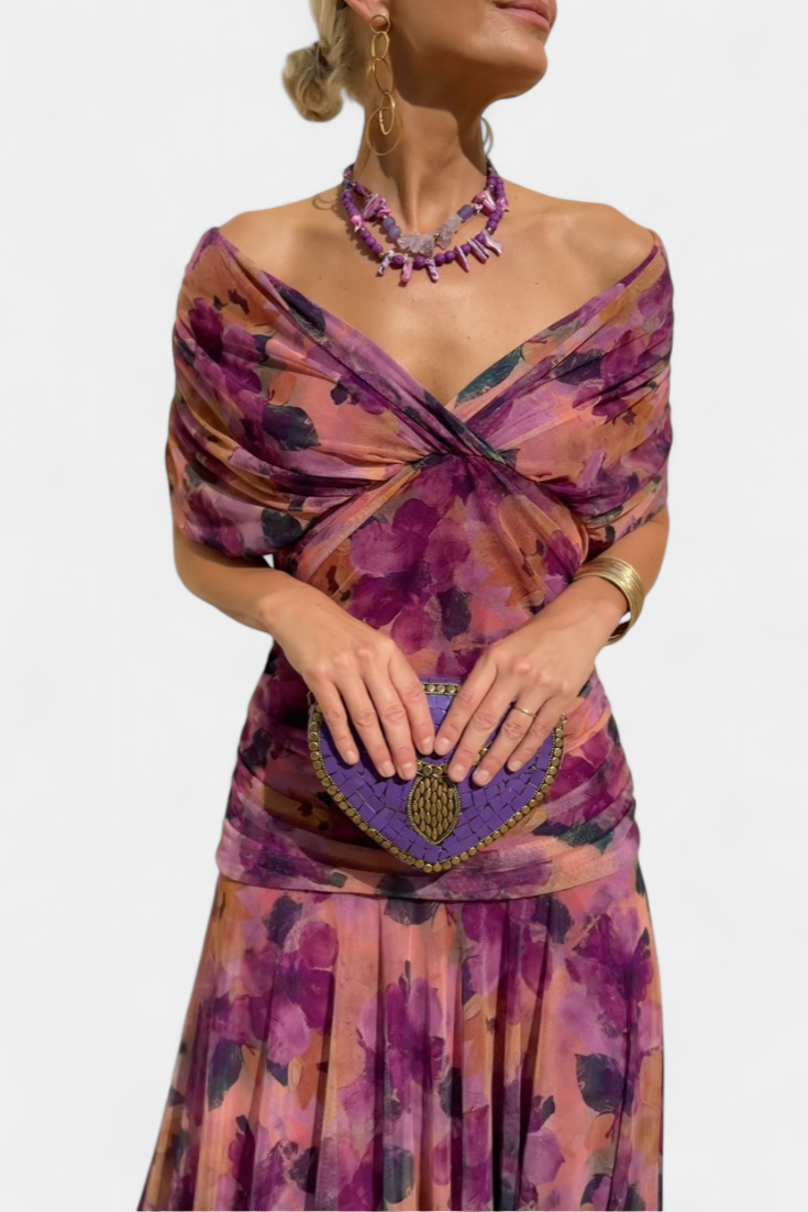 Sophie | Elegante Abito Cerimonia con Maniche Trasparenti per Donna 6
