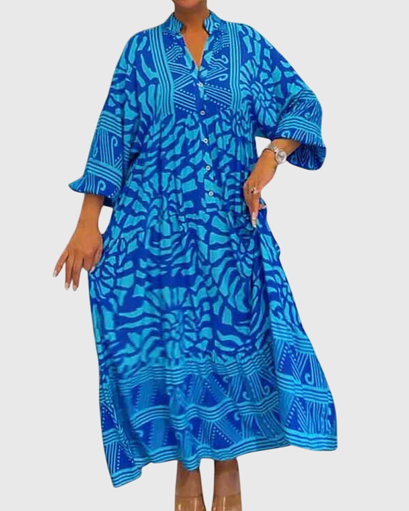 Sophie | Elegante Abito Lungo Estivo con Stampa Chic per Donna 6