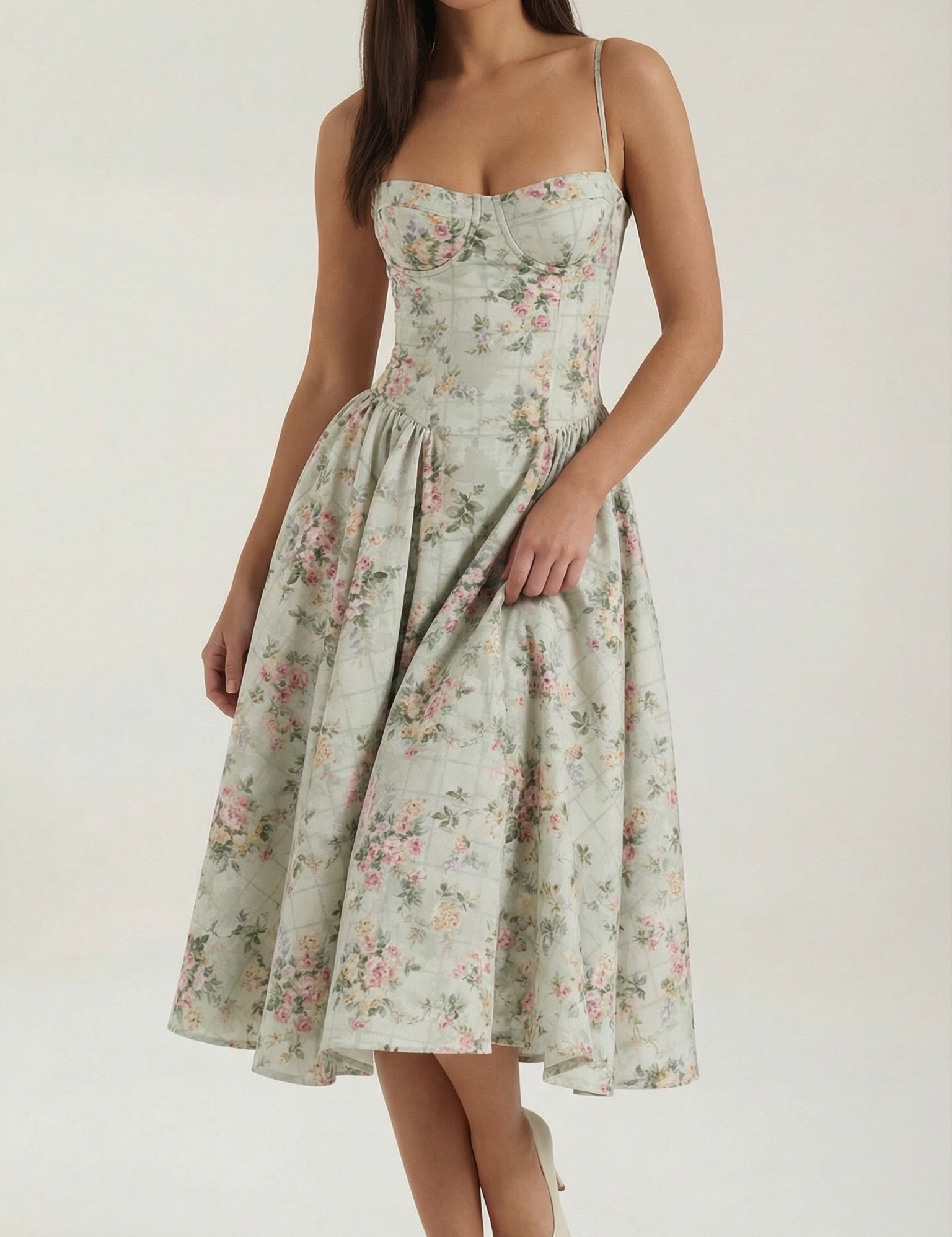 Sophie | Elegante Abito Midi a Corsetto 0