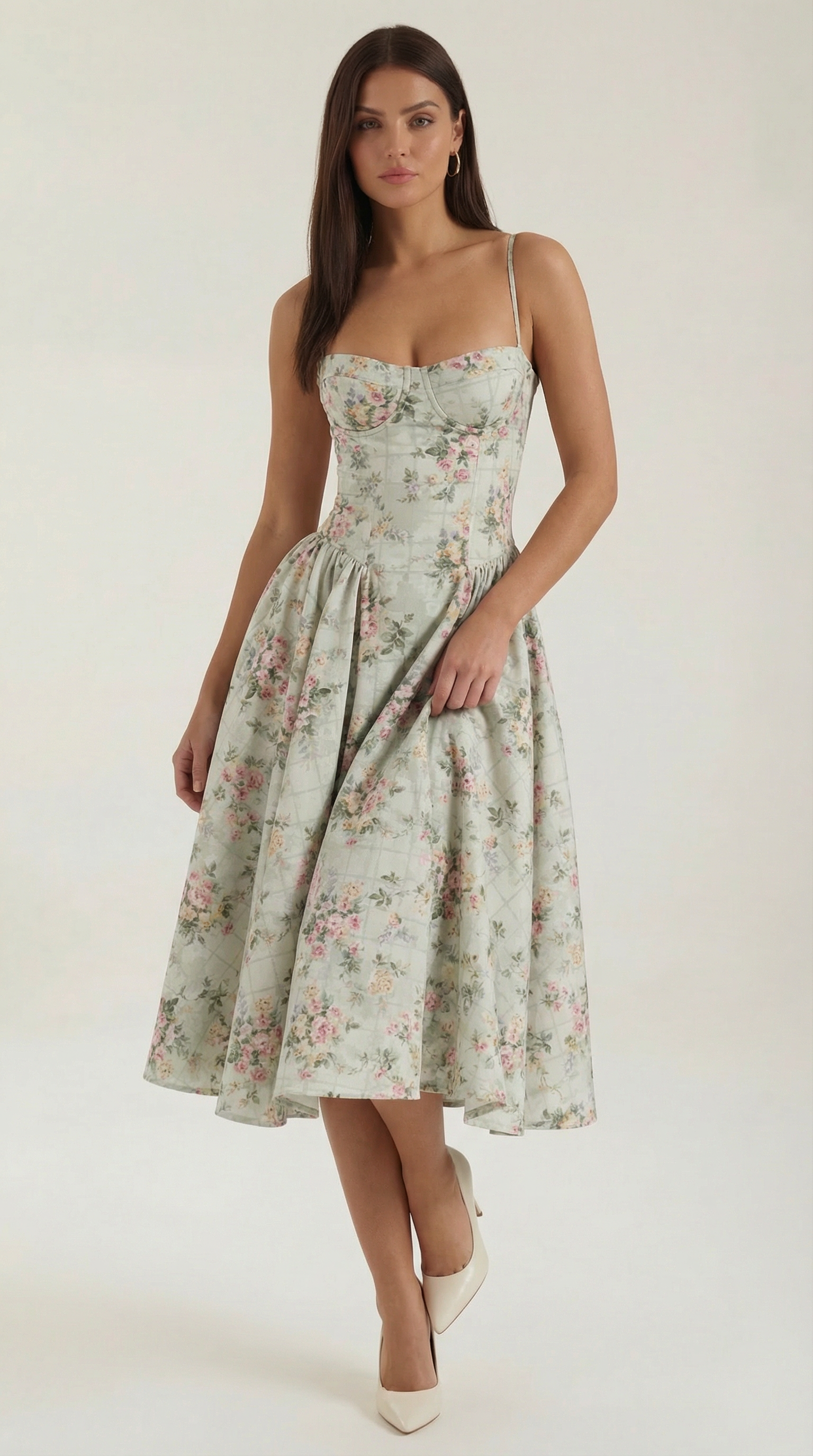 Sophie | Elegante Abito Midi a Corsetto 0
