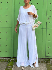 Sophie | Elegante Completo Donna in Chiffon con Pantaloni Ampi 3