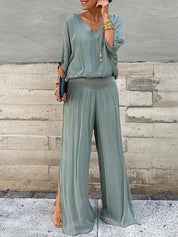 Sophie | Elegante Completo Donna in Chiffon con Pantaloni Ampi 4