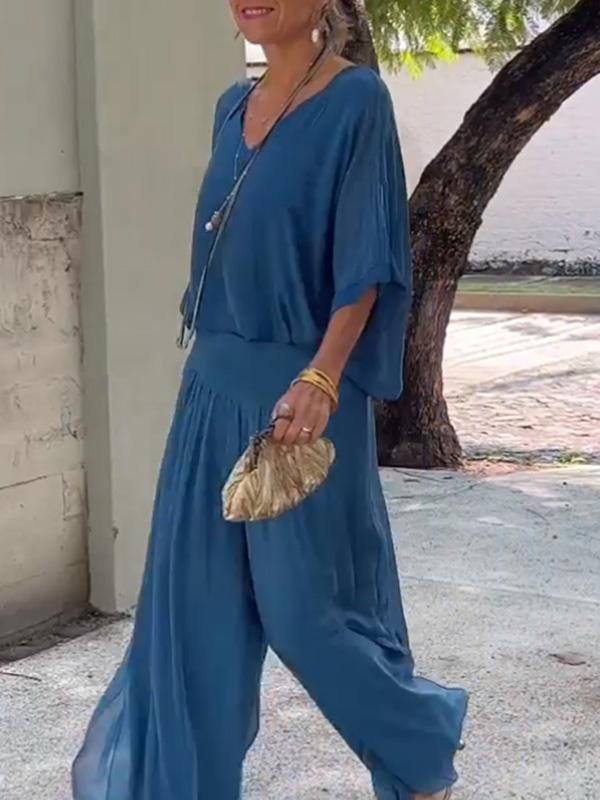 Sophie | Elegante Completo Donna in Chiffon con Pantaloni Ampi 5
