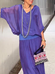 Sophie | Elegante Completo Donna in Chiffon con Pantaloni Ampi 8