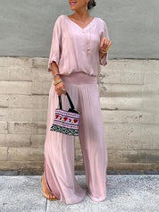 Sophie | Elegante Completo Donna in Chiffon con Pantaloni Ampi 9