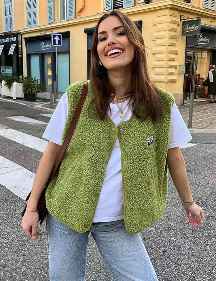 Sophie | Elegante Gilet Lungo Donna in Misto Lana d'Agnello 0