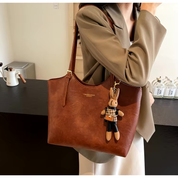 Sophie | Elegante Grande Borsa Shopping Rossa in Pelle Vegana 7