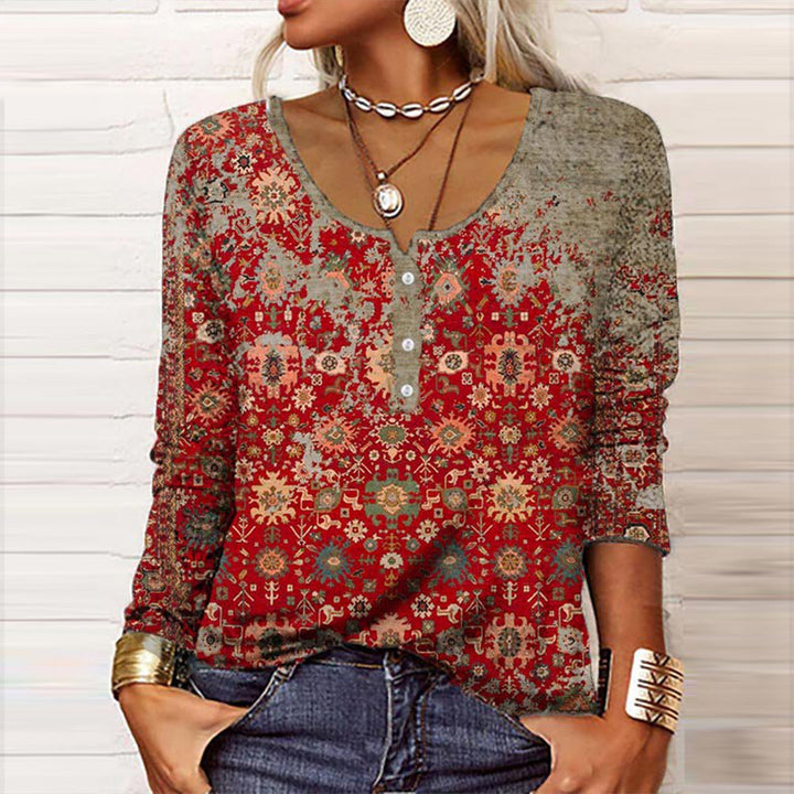 Sophie | Elegante Maglia Vintage con Motivo Azteco per Donna 0
