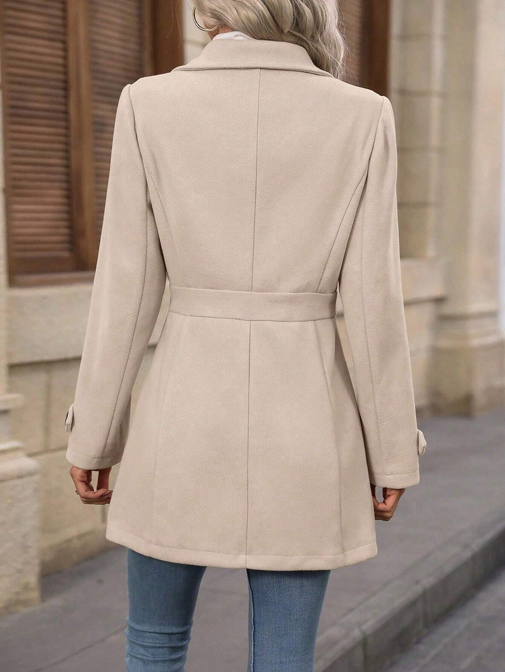 Sophie | Elegante Trench Lungo Donna in Misto Lana Autunnale 1
