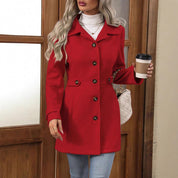 Sophie | Elegante Trench Lungo Donna in Misto Lana Autunnale 7