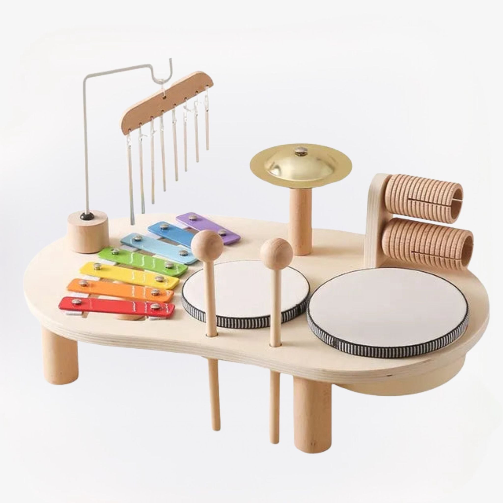 Stazione Musicale Montessori | Strumenti in Legno Colorati per Bambini con Design Sicuro e Divertimento Educativo per Sviluppo Creativo 0