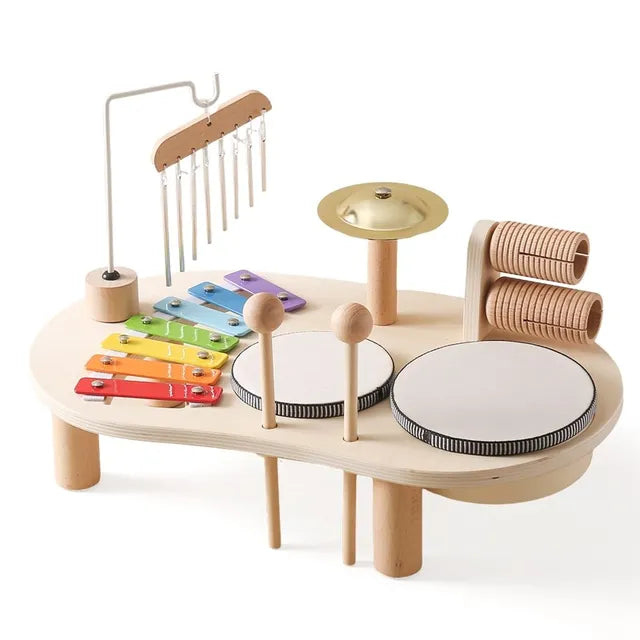 Stazione Musicale Montessori | Strumenti in Legno Colorati per Bambini con Design Sicuro e Divertimento Educativo per Sviluppo Creativo 2