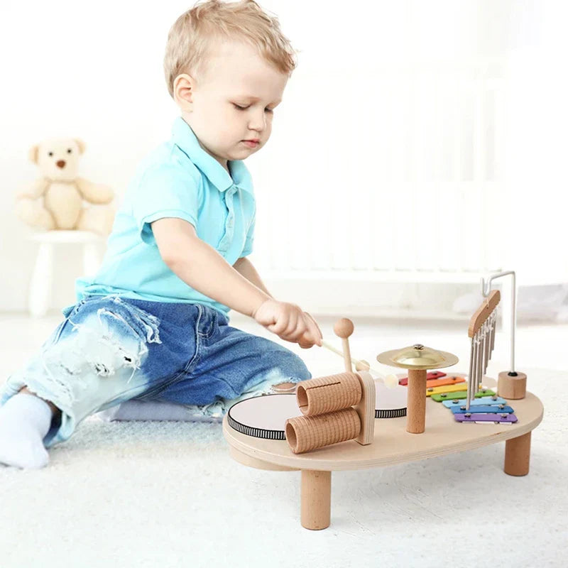 Stazione Musicale Montessori | Strumenti in Legno Colorati per Bambini con Design Sicuro e Divertimento Educativo per Sviluppo Creativo 3