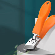 Tagliaunghie Extra Largo in Acciaio Inossidabile con Protezione Antispruzzo | Ergonomico per Unghie Spesse e Dure 0