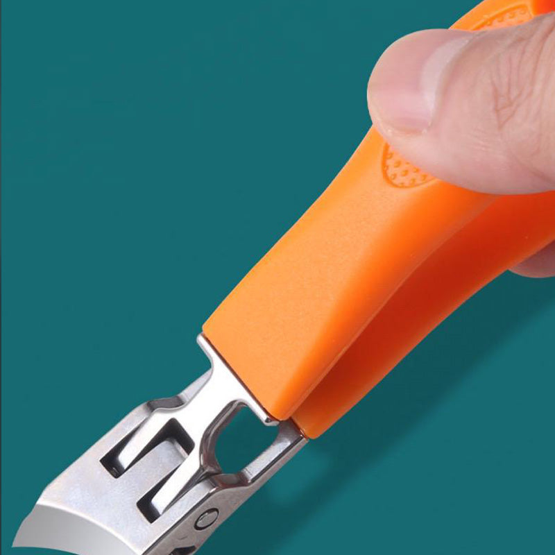 Tagliaunghie Extra Largo in Acciaio Inossidabile con Protezione Antispruzzo | Ergonomico per Unghie Spesse e Dure 2