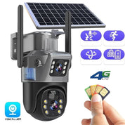 Telecamera di Sicurezza Wireless 4K con Pannello Solare e Vista Panoramica a 360° | Videosorveglianza Esterna per Sicurezza Affidabile 2