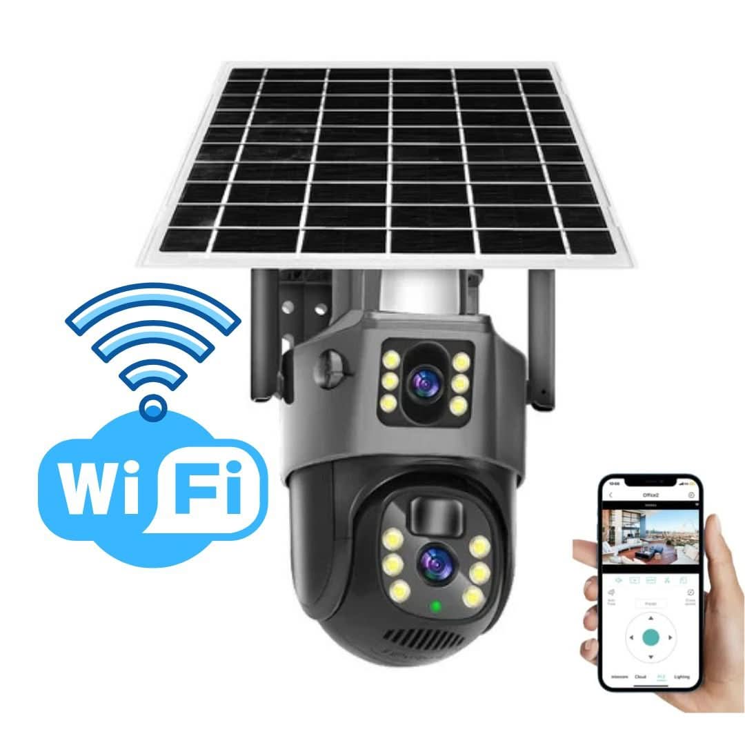 Telecamera di Sicurezza Wireless 4K con Pannello Solare e Vista Panoramica a 360° | Videosorveglianza Esterna per Sicurezza Affidabile 3