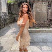 Valentina | Elegante Miniabito in Piume con Vestibilità Chic 2