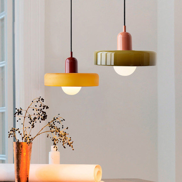 VetroColorato | Elegante Lampada a Sospensione Bauhaus Moderna 6