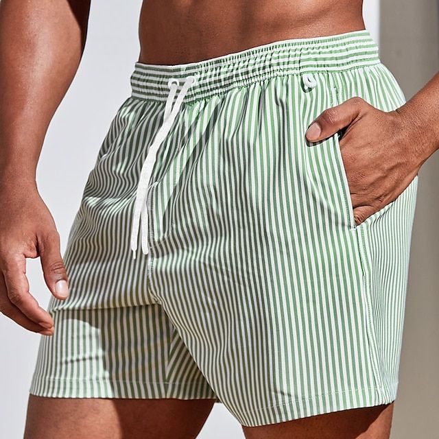 Walter | Leggeri Pantaloncini Da Mare Uomo A Righe Asciugatura Rapida 4