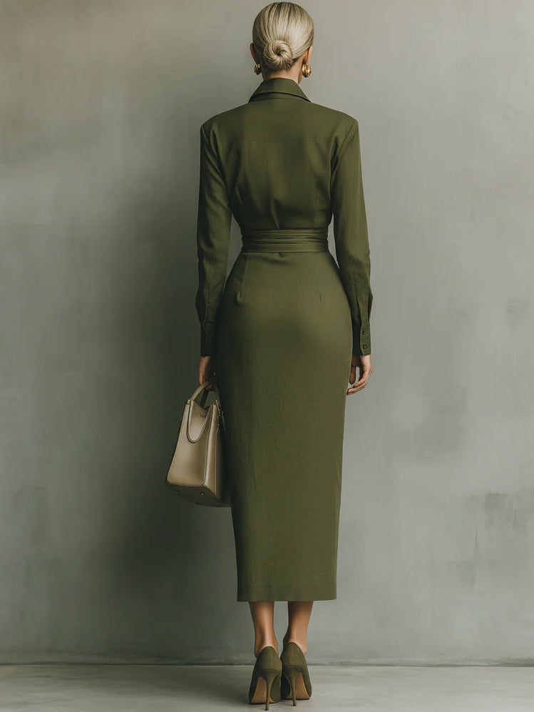 Giulia Rosa | Elegante Avvolgente Abito a Portafoglio