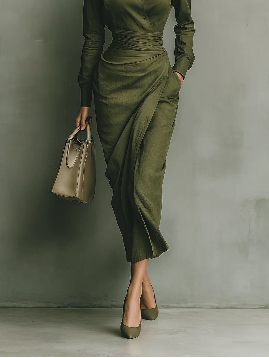 Giulia Rosa | Elegante Avvolgente Abito a Portafoglio