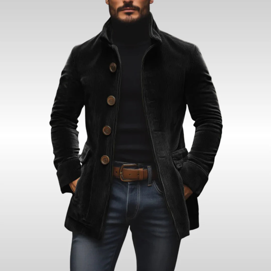 Roberto | Elegante Strutturato Cappotto Invernale a Coste