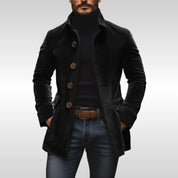Roberto | Elegante Strutturato Cappotto Invernale a Coste