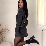 Abito plissé donna colore bianco - look autunnale da ufficio