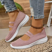 Vista posteriore scarpe slip-on donna in mesh Aria