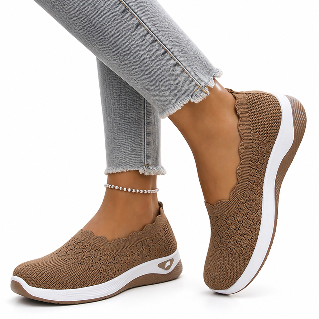 Brezza scarpe donna colore grigio, vista laterale destra