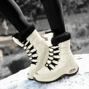 Stivali donna Celeste indossati con jeans invernali