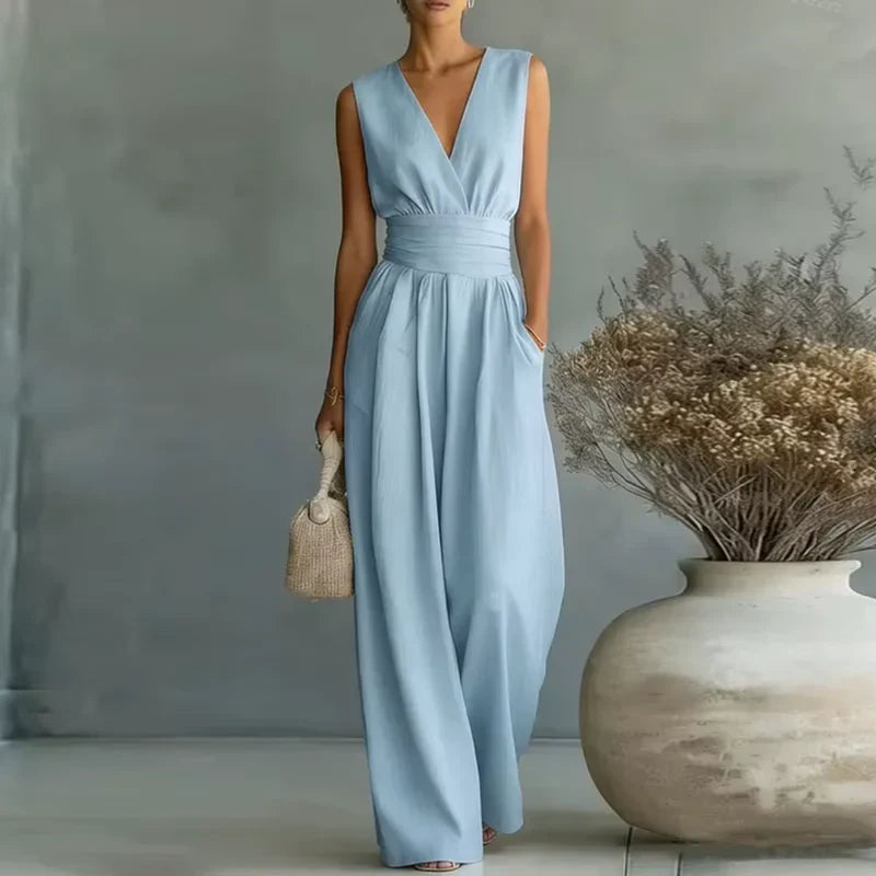 Tuta elegante da donna con cintura coordinata e silhouette fluida