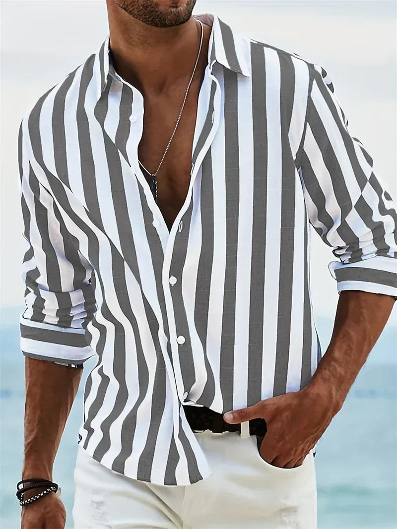 Cosimo camicia uomo lino ideale per vacanze e outfit estivi casual